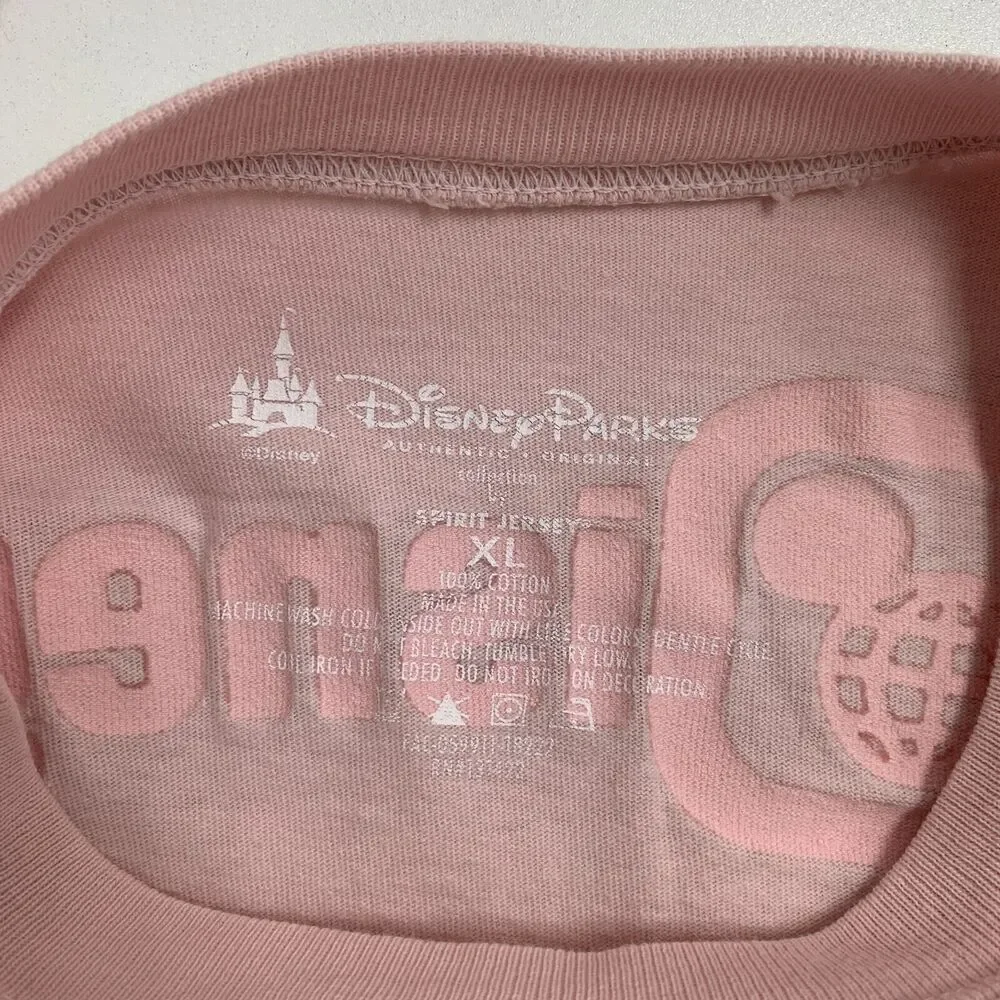 Disney Parks Walt Disney World Spirit Jersey Girls XL Pink Long Sleeve *READ
